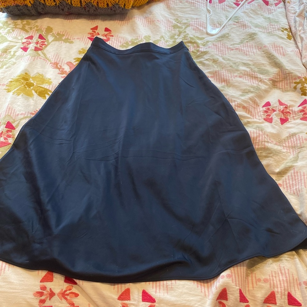 H&M navy midi skirt